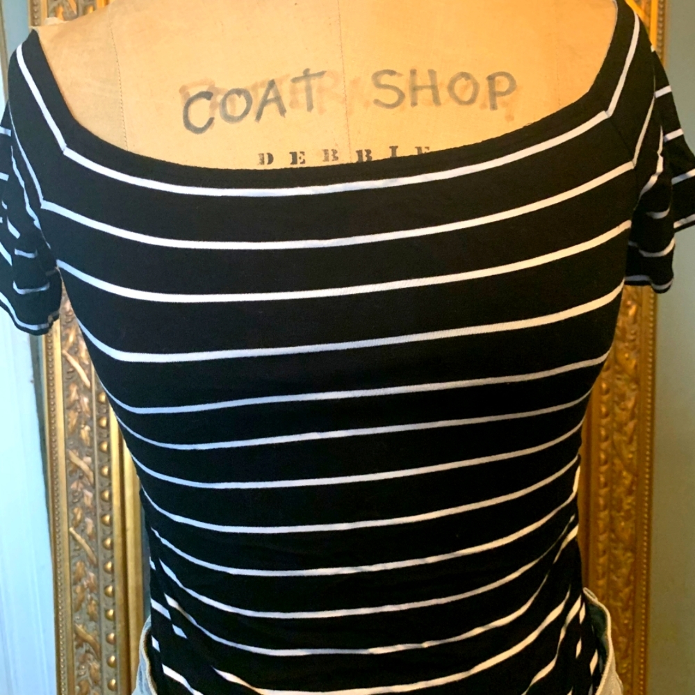 Striped Off-The-Shoulder Tee